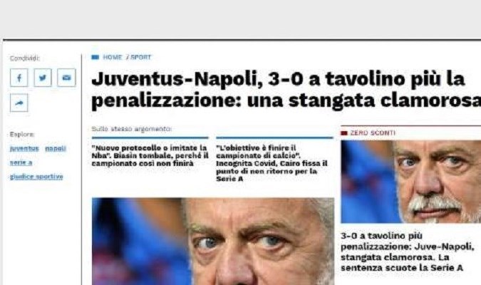 La giustizia sportiva: sentenza Juve- Napoli