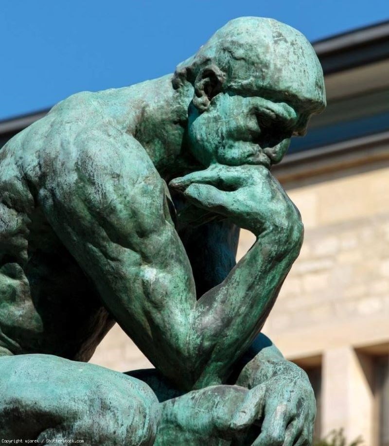La statua del pensatore, di Auguste Rodin