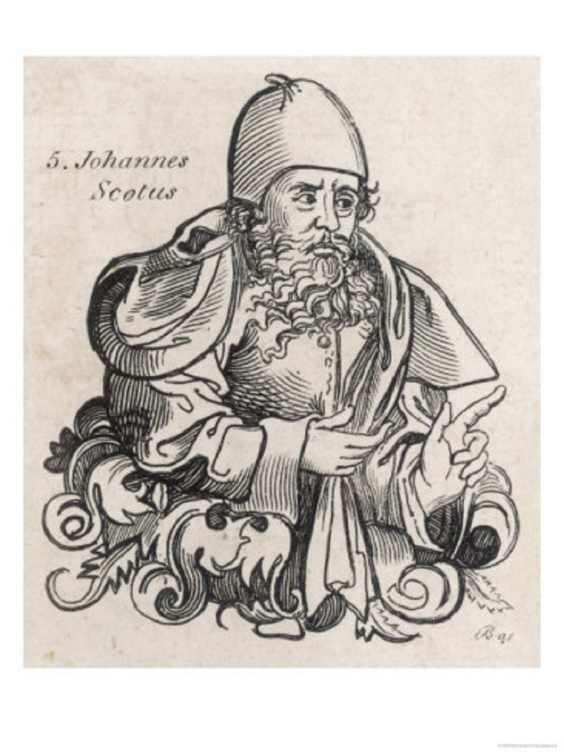 Il filosofo Giovanni Scoto Eriugena in un'illustrazione