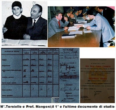 M. Torsiello e Prof. Mangoni il 1° e l'ultimo documento di studio