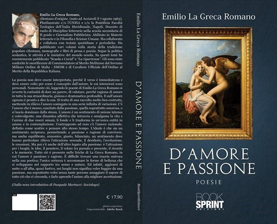 Copertina del libro "D'Amore e passione" di Emilio La Greca Romano