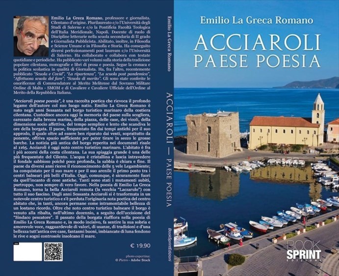 Copertina del libro di Emilio LA GRECA ROMANO dal titolo "Acciaroli, paese poesia"