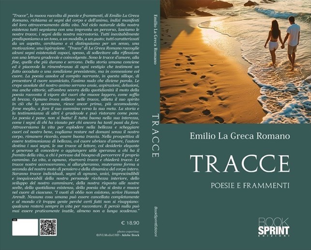 Copertina di "Tracce", nuova pubblicazione di Emilio La Greca Romano
