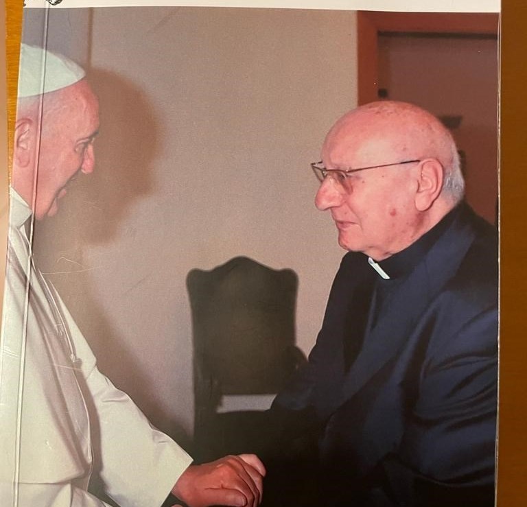 Don Mario con Papa Francesco